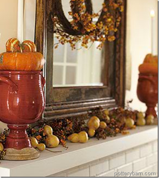 CONFESSIONS OF A PLATE ADDICT: My Pottery Barn Inspired Fall Mantel